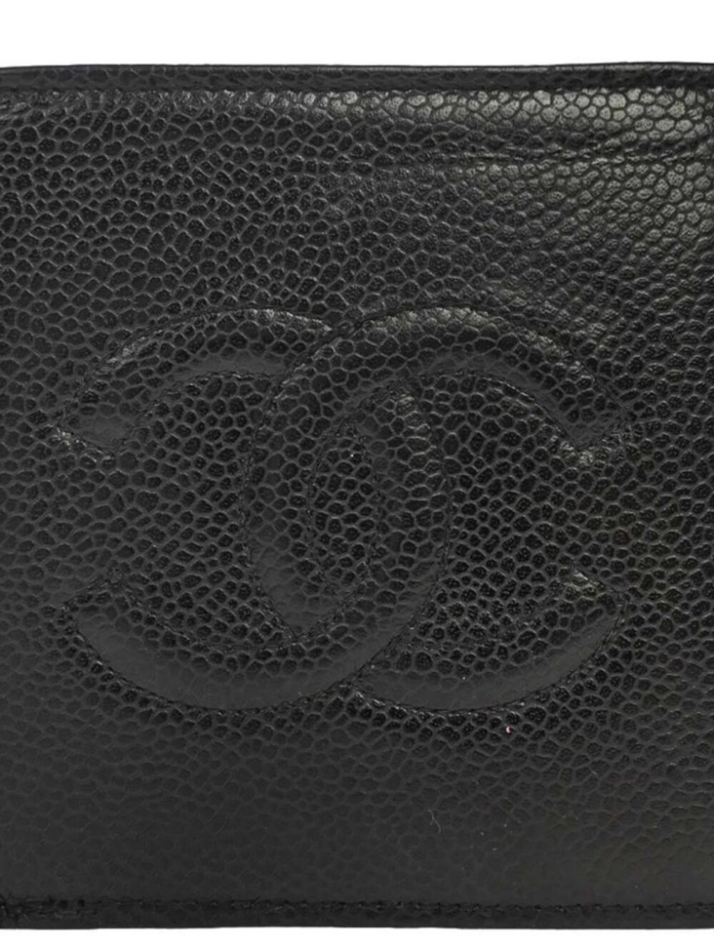 Chanel Bifold Wallet Purse Black Calfskin